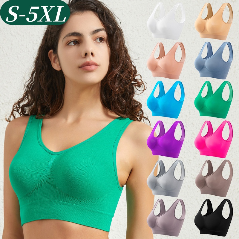 T Shirt Bra Seamless - Bra Olahraga Wanita Tanpa Kawat, Seamless