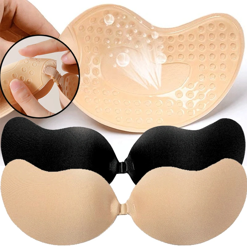 Plunge Bra Push Up - Penutup Puting Payudara Perekat yang Dapat