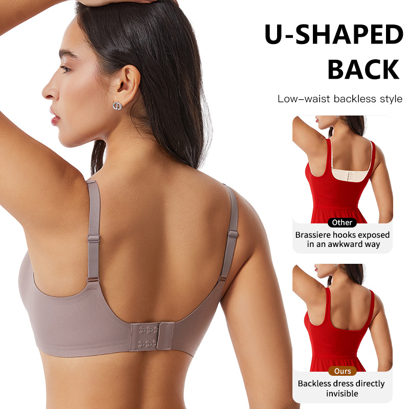Bra Wanita Deep V Jelly Tanpa  - Wirefree Bra Comfort ulasan dan harga