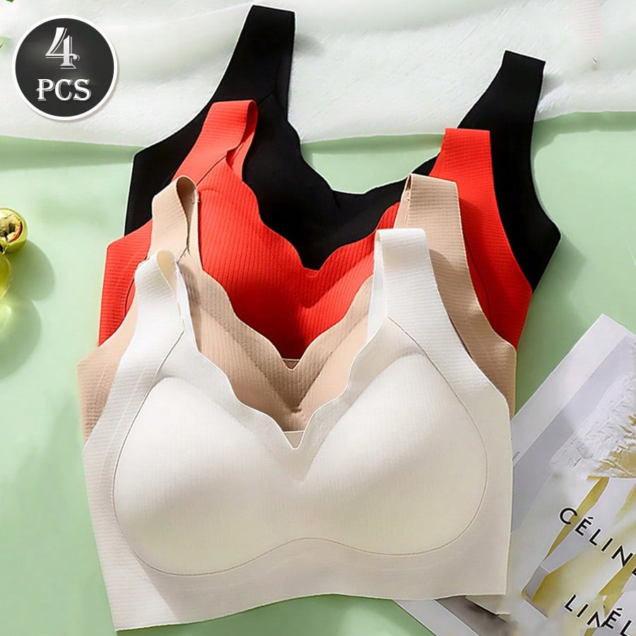 4pcs Bra Wanita Tanpa Kawat Se - T Shirt Bra Seamless ulasan dan harga