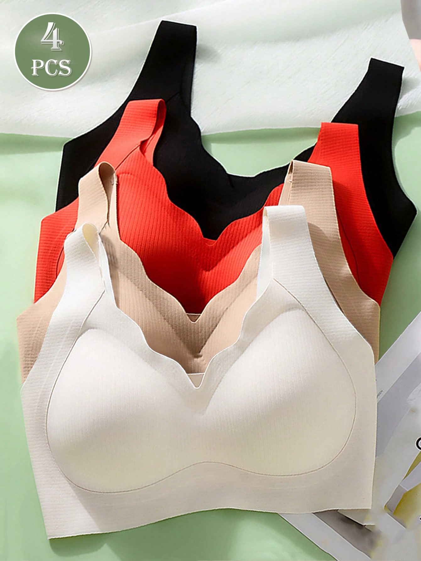 4pcs Bra Wanita Tanpa Kawat Se - T Shirt Bra Seamless ulasan dan harga