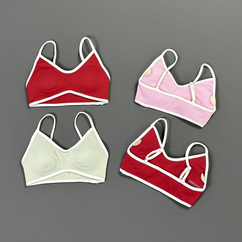 Bra Yoga Wanita Contrastline V - Sports Bra Racerback ulasan dan harga