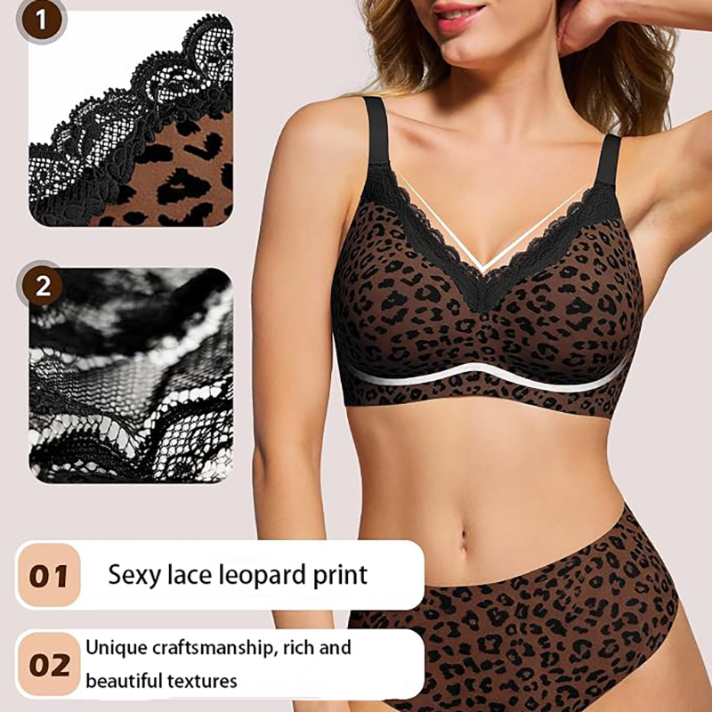 Bra Tanpa Kawat Motif Leopard  - Wirefree Bra Comfort ulasan dan harga