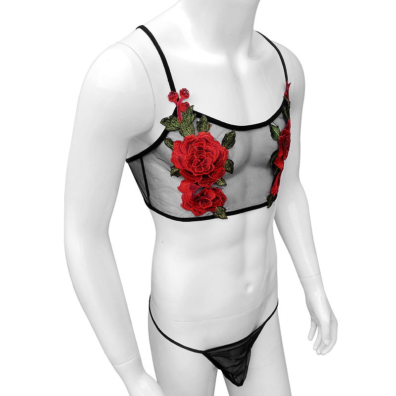 Set Lingerie Renda Jaring Tipi - Sheer Mesh Bra ulasan dan harga